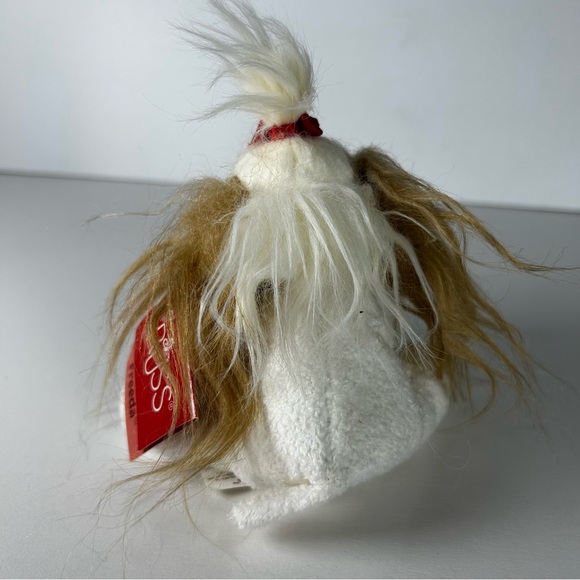 Russ Freeda Puppy Dog Plush Berrie Shih Tzu "Fluffy" Stuffed Animal W/Bow 8" - Picture 4 of 7